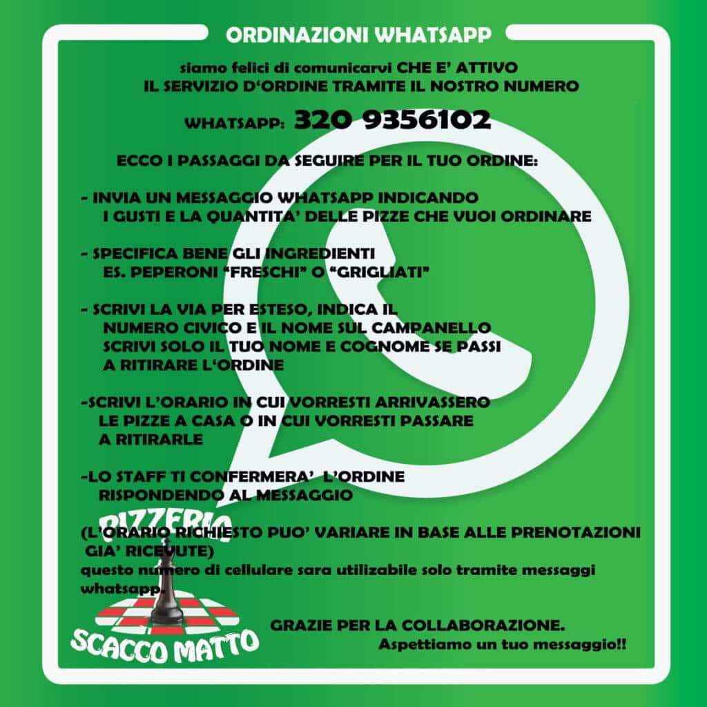 Scacco matto ordinare su Whatsapp